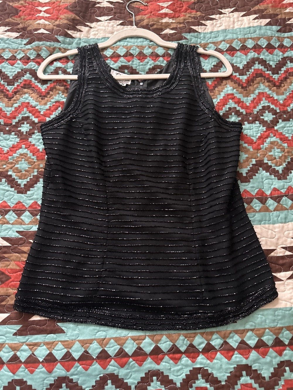 Black beaded top